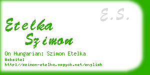 etelka szimon business card